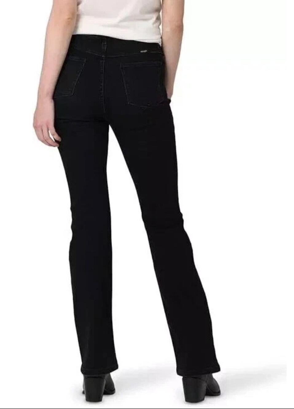 NWT Wrangler High Rise Bootcut Stretch Jeans Black Western Denim Size 4